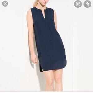 Vince Sleeveless Silk Shift Dress 2